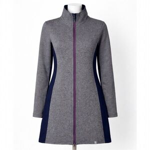 17. Title nine Made in Canada Wool Blend Full Zip Tunic Sweater Size M